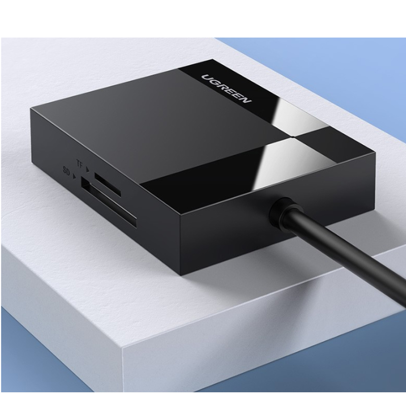 绿联 UGREEN USB3.0 0.5米 多合一高速读卡器 30333 黑色 计价单位:个