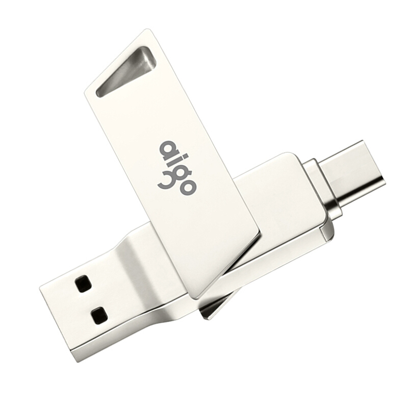 爱国者 aigo U350 U盘 64GB Type-C USB3.2 银色 计价单位:个