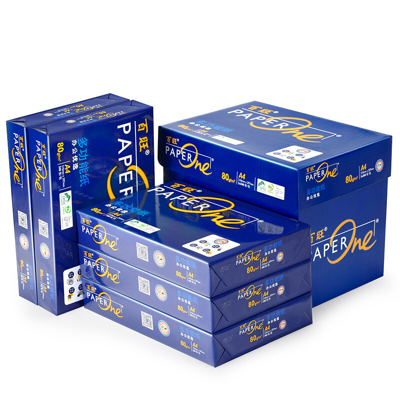 百旺 Paperone A4 80g 纯白复印纸 蓝百旺系列 500张*5包 5包/箱 计价单位:箱