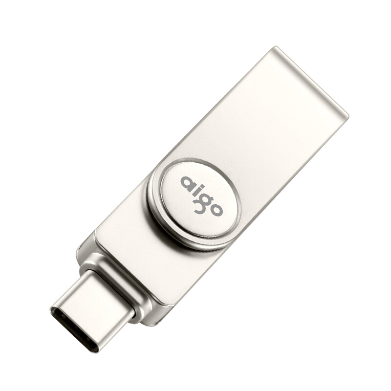爱国者 aigo U356 U盘 炫酷高速款 64G Type-C USB3.2 银色 计价单位:个