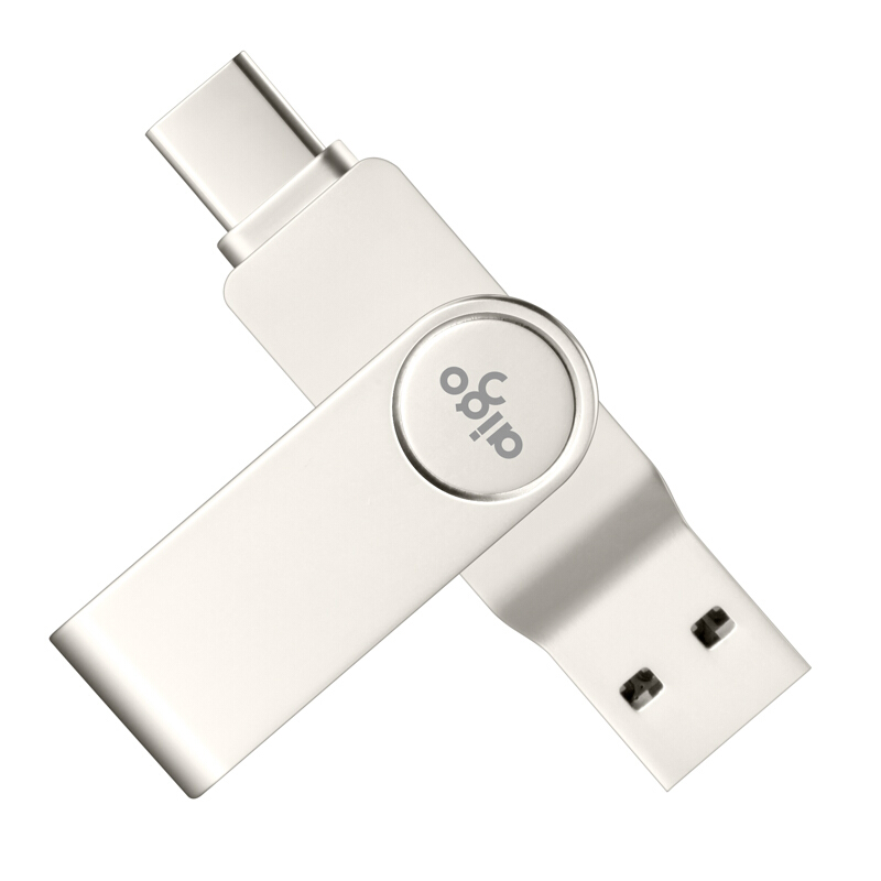爱国者 aigo U356 U盘 炫酷高速款 64G Type-C USB3.2 银色 计价单位:个