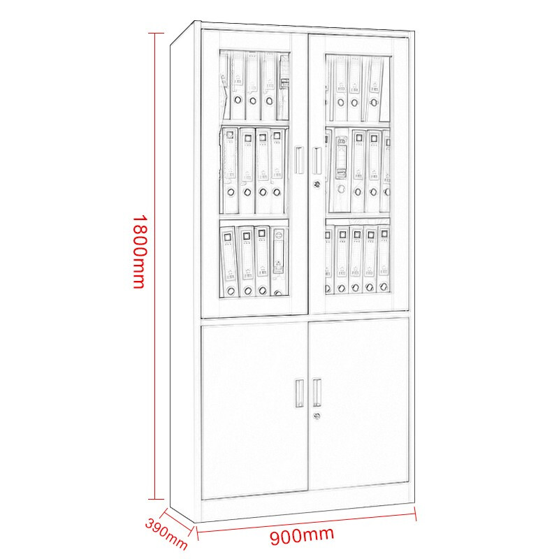 花都  HDW-B04 文件柜 1800*900*390mm 计价单位:组