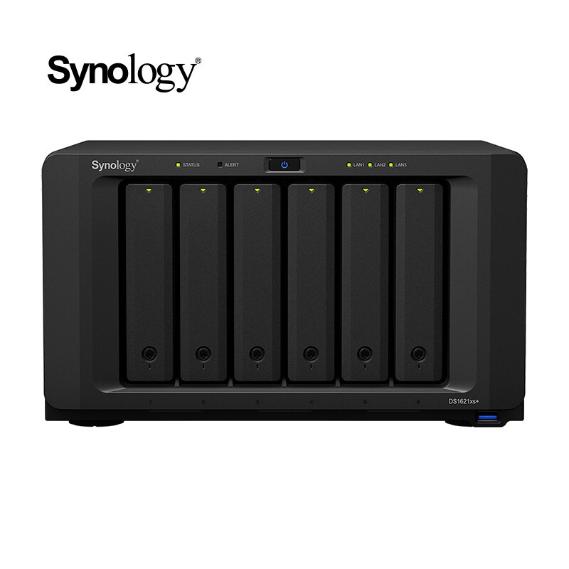 群晖 Synology DS1621+  NAS 网络存储服务器  黑色 166*282*243mm 计价单位:台