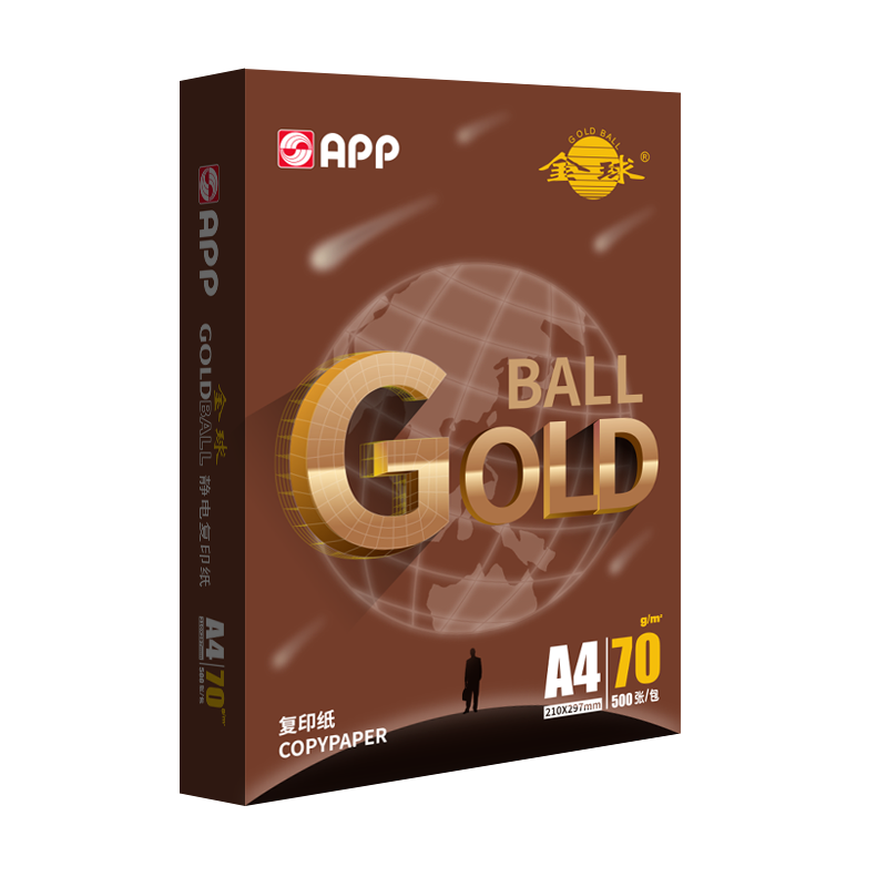 金球 Goldball A4 70g复印纸 500张/包 5包/箱 计价单位:箱 金球 Goldball A4 70g复印纸 500张/包 5包/箱 计价单位:箱