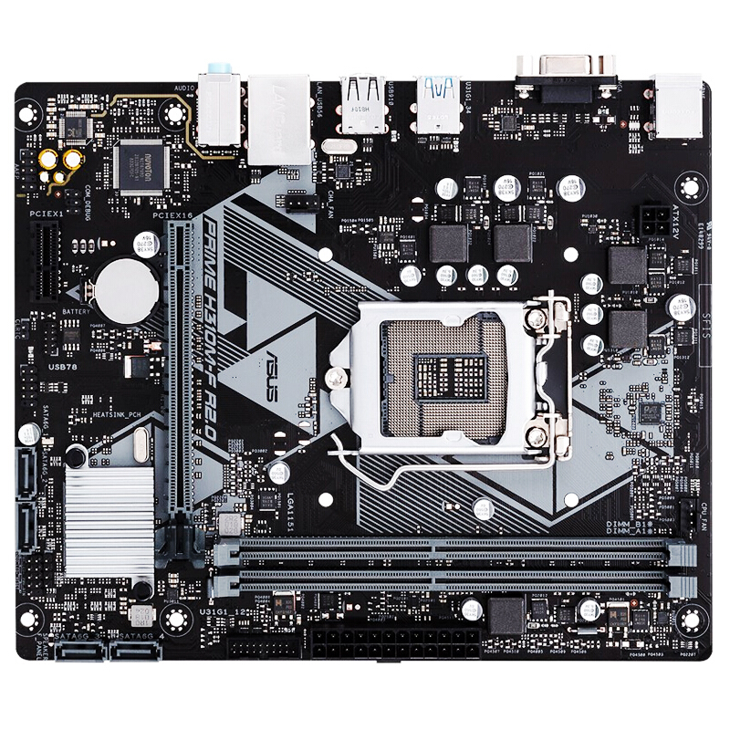 华硕 ASUS PRIME H310M-F R2.0 台式机电脑主板 搭配独显可安装WIN7 计价单位:个