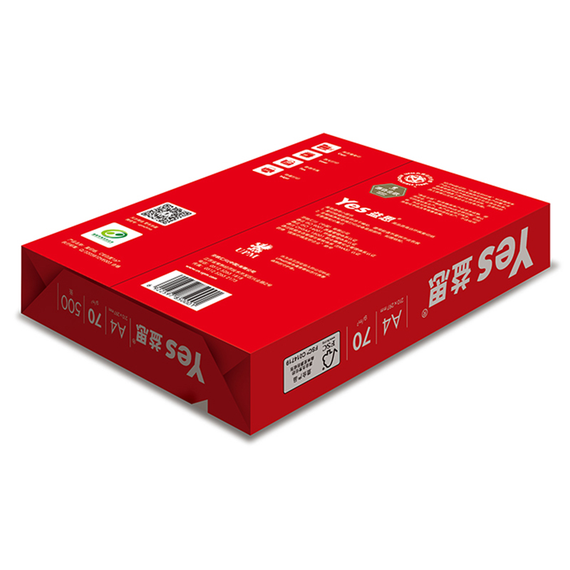 益思 Yes A4 70g 复印纸 红益思系列 500张/包 5包/箱  计价单位:箱