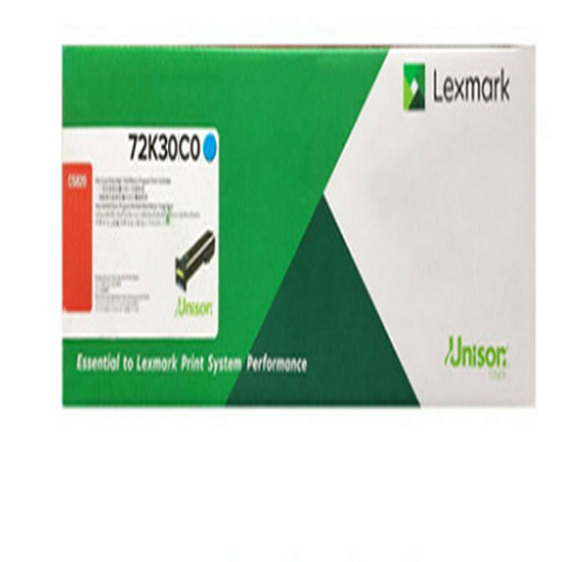 利盟 Lexmark 72K30C0  粉盒  青色 适用机型 CS820de CX825de CX860de 计价单位:支