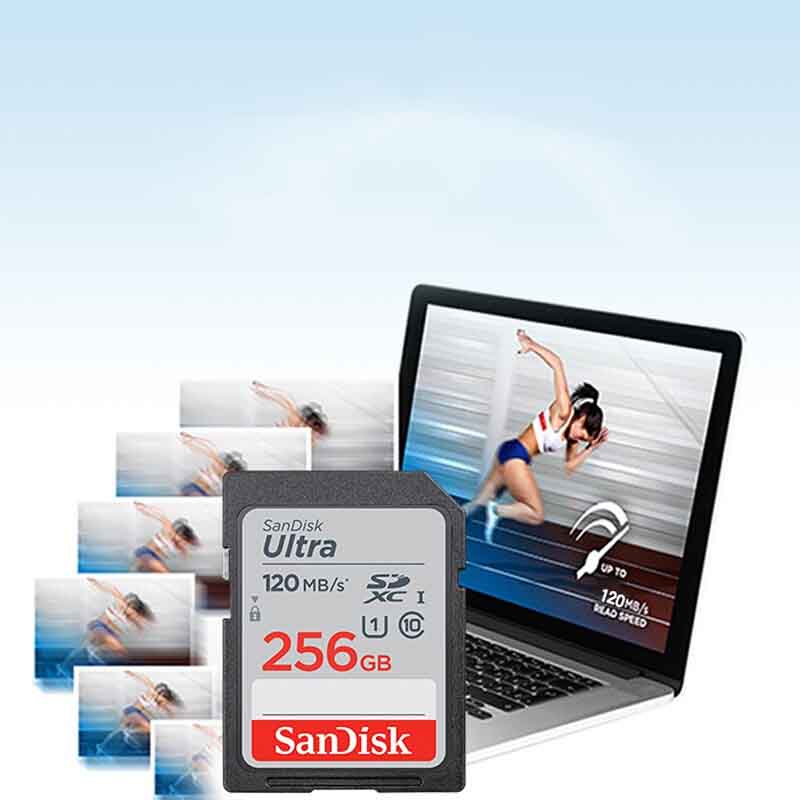 闪迪 SANDISK SDXC 256G  读速200MB/s  V30 SD内存卡U3 C10 4K相机存储卡 计价单位:张