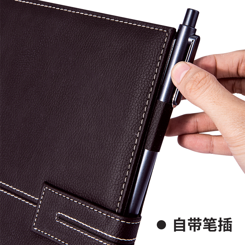 得力 deli 3343 磁扣皮面本 荔枝纹 A5 120页 深棕色 计价单位:本 得力 deli 3343 磁扣皮面本 荔枝纹 A5 120页 深棕色 计价单位:本