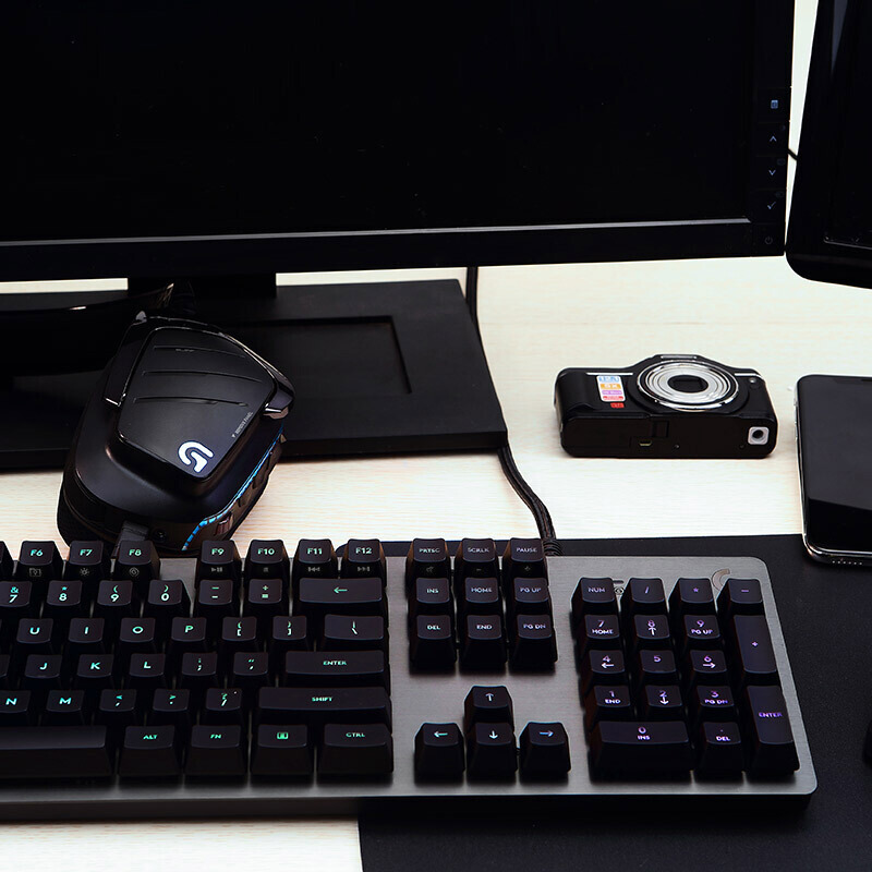 罗技 LOGITECH G512 有线机械键盘 全尺寸 RGB背光 赛博朋克 黑色 T轴 茶轴手感 计价单位:个