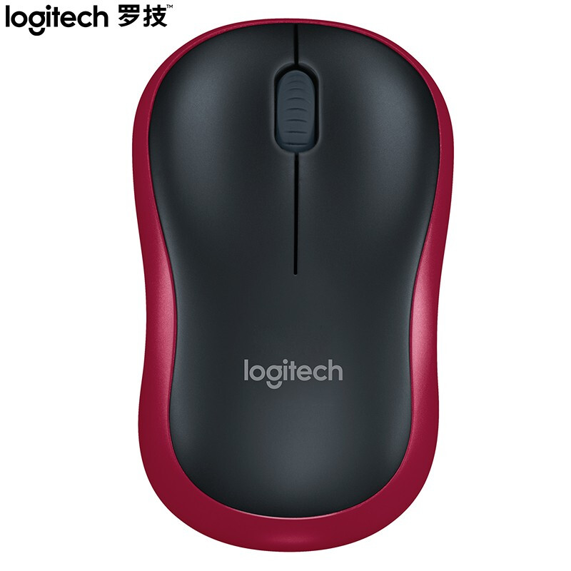 罗技 LOGITECH M186 无线鼠标 黑色红边 计价单位:个