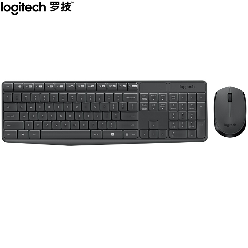 罗技 LOGITECH MK235 无线键鼠套装 灰黑色 计价单位:套