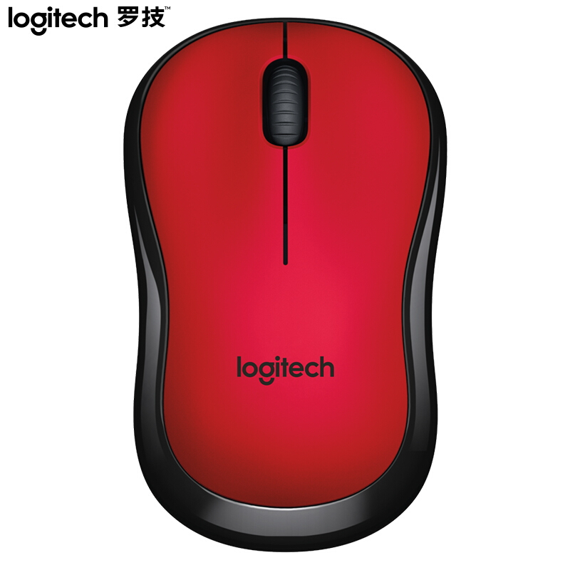 罗技 LOGITECH M220 无线静音鼠标 红黑色 计价单位:个