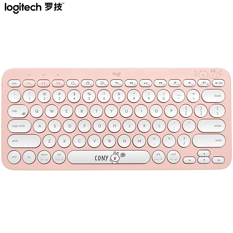 罗技 LOGITECH K380 多设备无线蓝牙键盘 LINE FRIENDS系列 可妮兔 计价单位:个