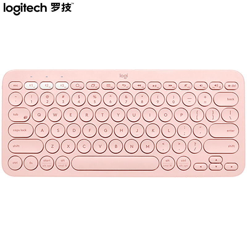 罗技 LOGITECH K380 无线蓝牙键盘 便携 多设备 粉色 计价单位:个