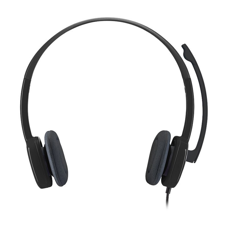罗技 LOGITECH H151 立体声耳机麦克风 有线 黑色 计价单位:副