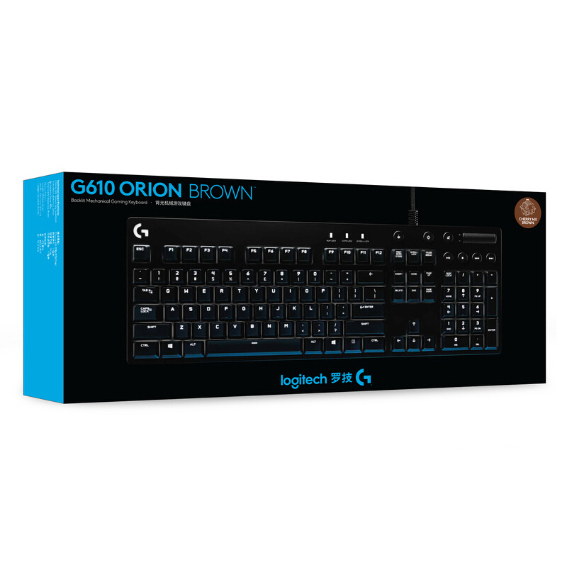罗技 LOGITECH G610红轴 有线机械键盘 全尺寸背光 Cherry 黑色 计价单位:个