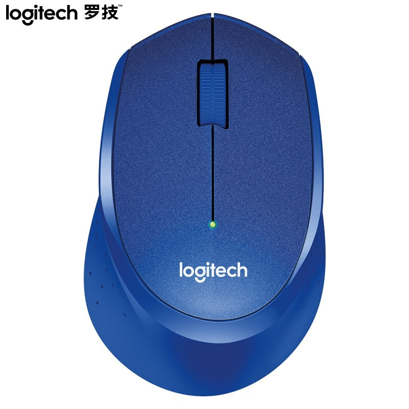 罗技 LOGITECH M330 无线静音鼠标 USB接口 蓝色 计价单位:个