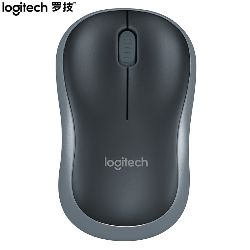 罗技 LOGITECH M186 无线鼠标 灰黑色 计价单位:个