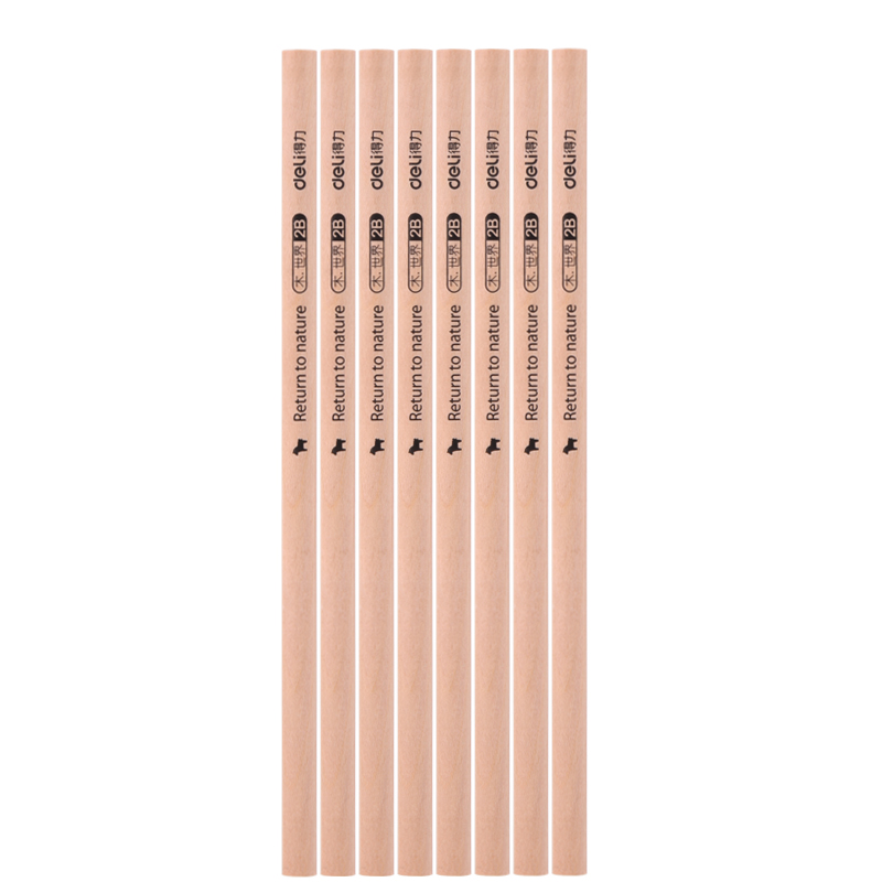 得力 deli S944 铅笔 2B 笔杆原木色 30支/筒 计价单位:筒