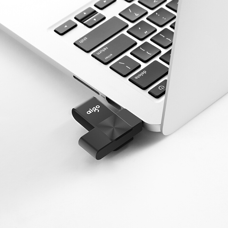 爱国者 aigo U266 U盘 64GB USB2.0 黑色 计价单位:个