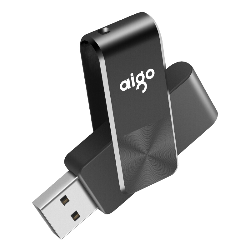 爱国者 aigo U266 U盘 64GB USB2.0 黑色 计价单位:个