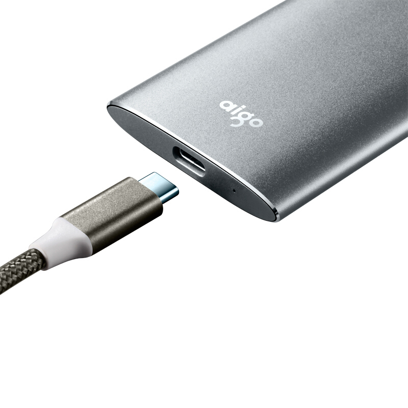 爱国者 aigo S02 移动固态硬盘 1TB 高速 USB3.1 灰色 计价单位:块