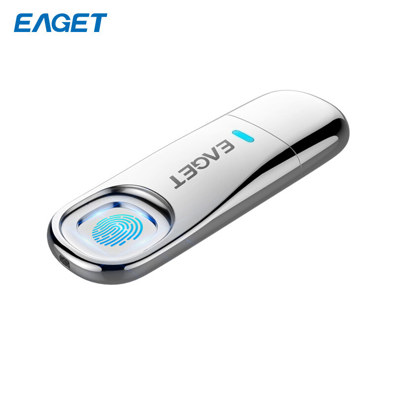 忆捷 EAGET FU60 U盘 128GB USB3.0 指纹加密 银色 计价单位:个