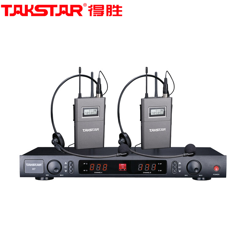 得胜 TAKSTAR X7PP UHF长距离无线麦克风 黑色 计价单位:套
