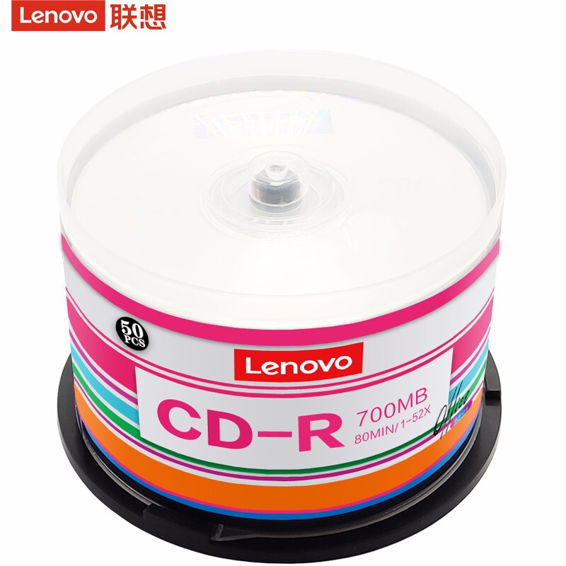 联想 LENOVO CD-R 刻录盘 52速700MB 办公系列 桶装50片 空白 计价单位:桶