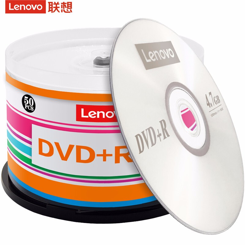 联想 Lenovo DVD+R 空白刻录盘 16速 4.7GB 办公系列 桶装50片 计价单位:桶