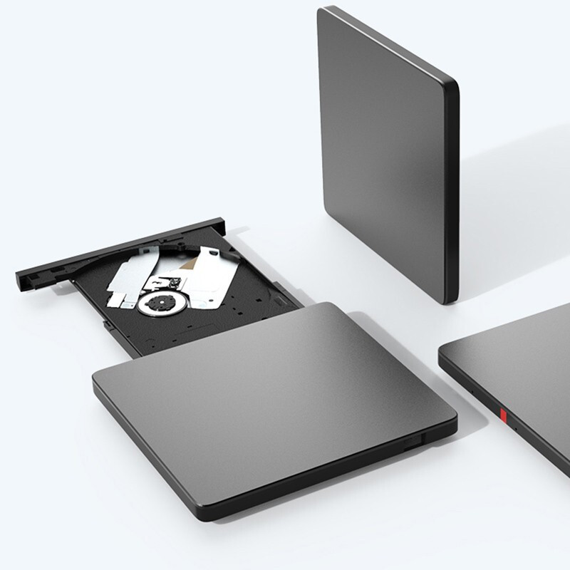 联想Thinkplus TX800 外置光驱 Type-C USB双接口 24倍速 黑色 计价单位:个