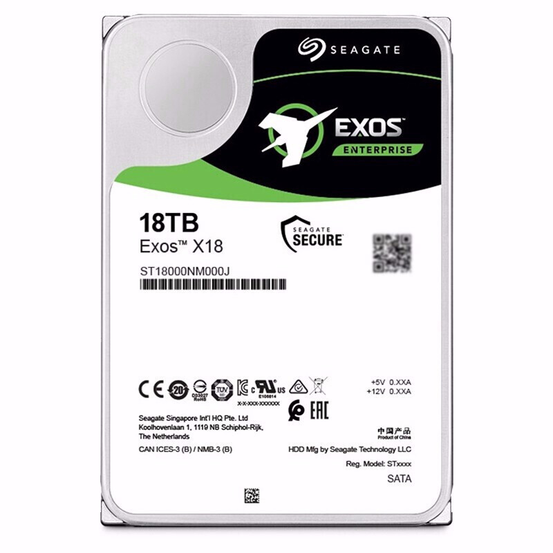希捷 SEAGATE ST18000NM000J 企业级硬盘  银河Exos X18系列 18TB 256MB 7200转 SATA 3.5寸 计价单位:块