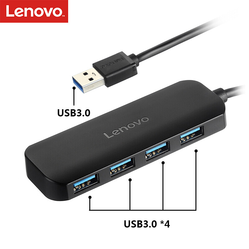 联想 Lenovo A601 集线器 3.0接口转换器 4口USB扩展坞 0.5米 计价单位:个