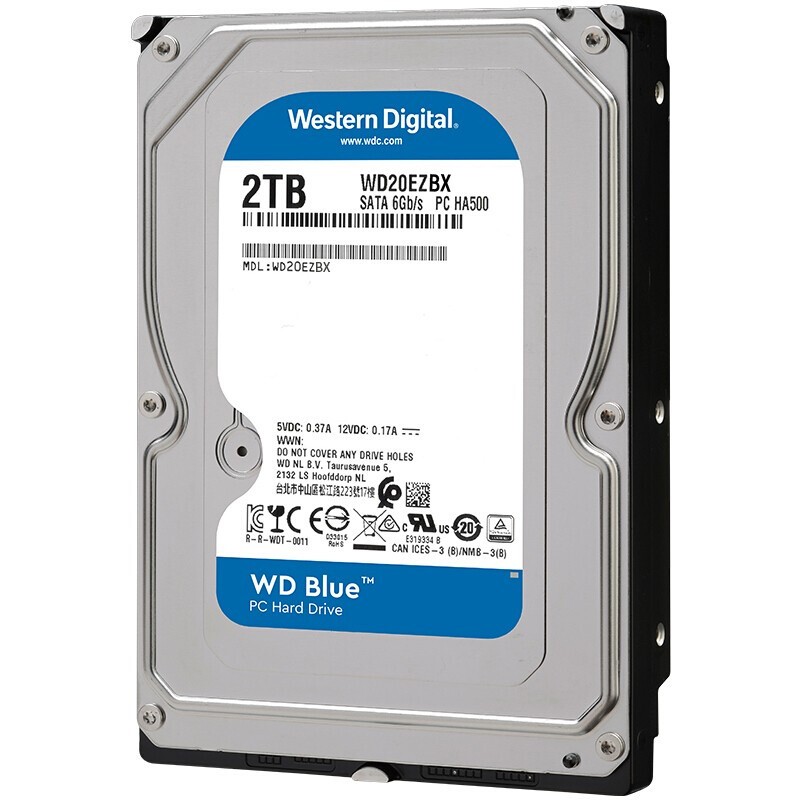 西部数据 WD WD20EZBX-DJ 3.5寸台式机硬盘 蓝盘 7200转256MB  2TB 计价单位:个