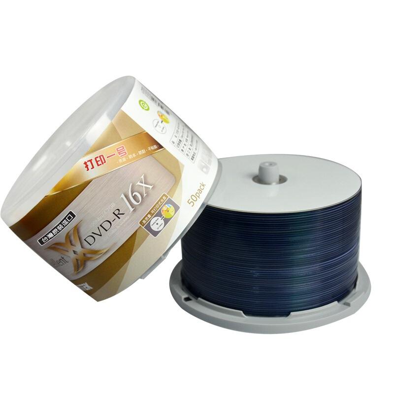 铼德 RITEK DVD-R 空白光盘 台产可打印一号 16速4.7G 桶装50片 计价单位:桶