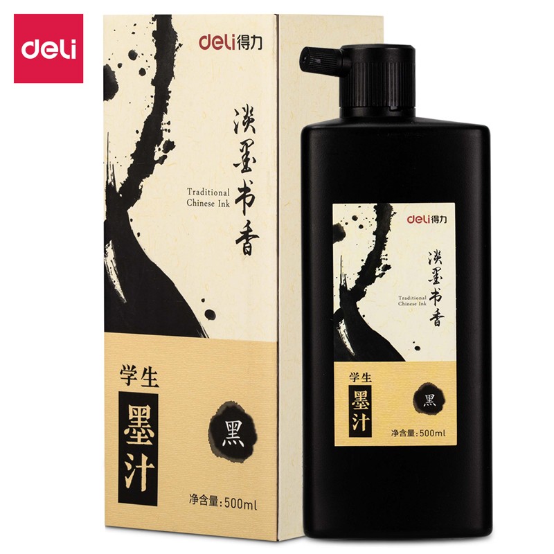 得力 deli 74293 墨汁 500ml 黑色 计价单位:瓶