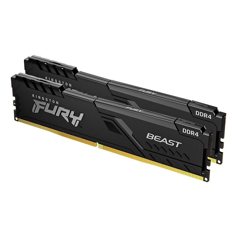 金士顿 KINGSTON DDR4 3600 8GB*2 台式机内存条 DDR4 3600 16GB 8G*2套条 Beast野兽系列 骇客神条 计价单位:套