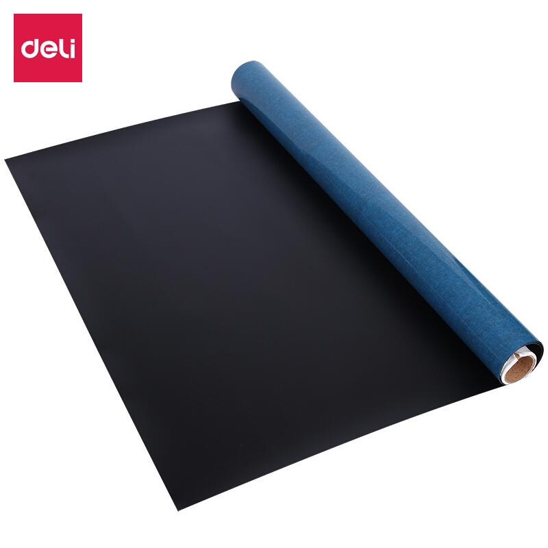 得力 deli 50002 磁性软铁黑板 带背胶 900*1200mm 黑色 计价单位:块