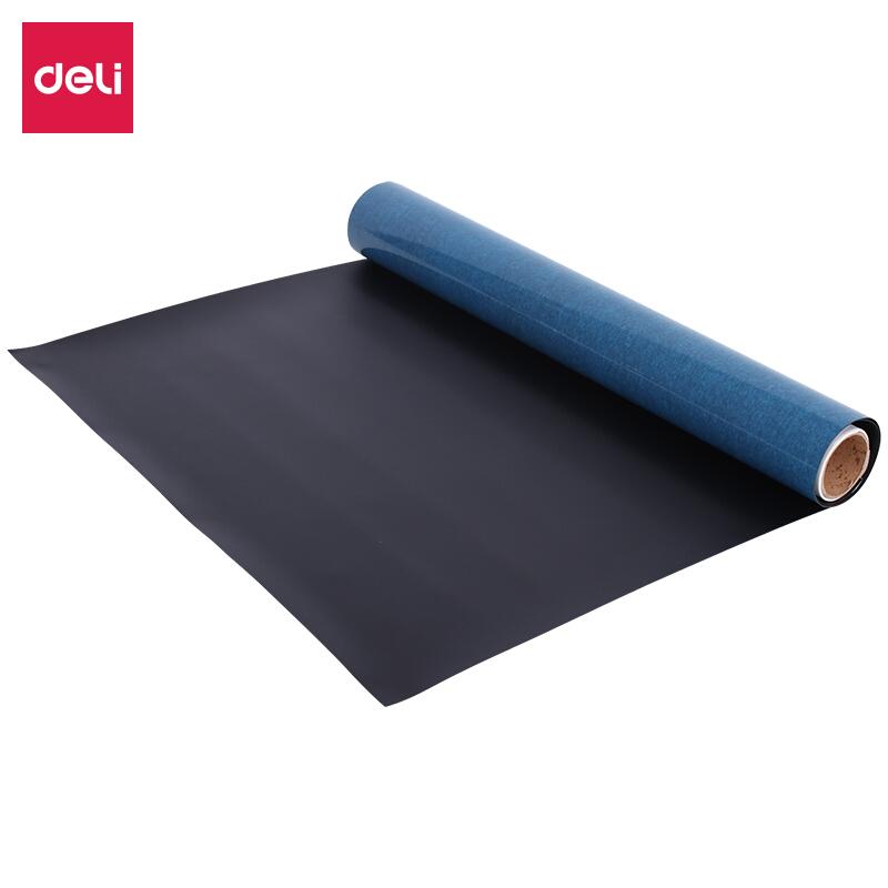 得力 deli 50001 磁性软铁黑板 带背胶 600*900mm 黑色 计价单位:块