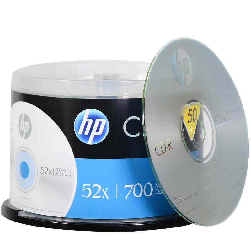 惠普 HP 700m 空白光盘 52速 700MB 桶装50片 计价单位:桶