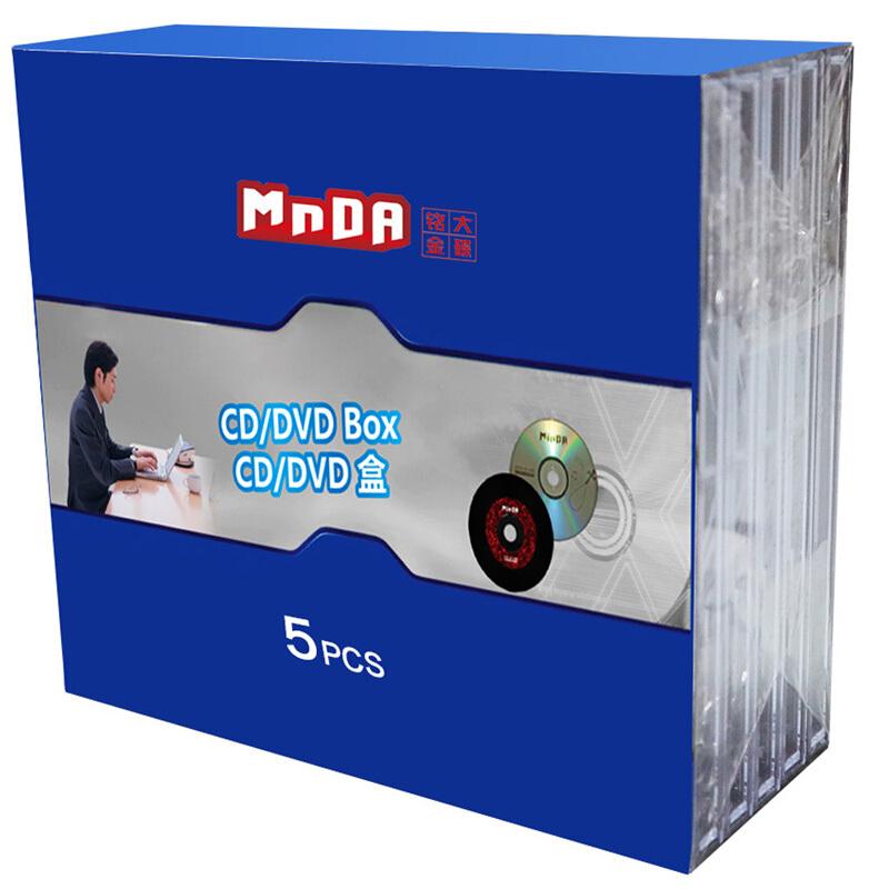 铭大金碟 Mnda 70g  塑料光盘盒  单片装  全透明 加厚带托盘  5片/包 计价单位:包