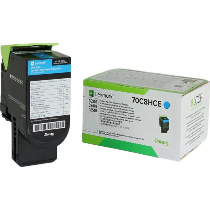 利盟 Lexmark 70C8HCE 激光打印机/传真机墨粉 原装粉盒 青色 高容3000页 适用CS310DN CS410DN CS510 计价单位:支 利盟 Lexmark 70C8HCE 激光打印机/传真机墨粉 原装粉盒 青色 高容3000页 适用CS310DN CS410DN CS510 计价单位:支