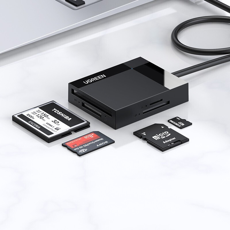 绿联 UGREEN 30231 USB3.0高速读卡器 四合一 1m 计价单位:个