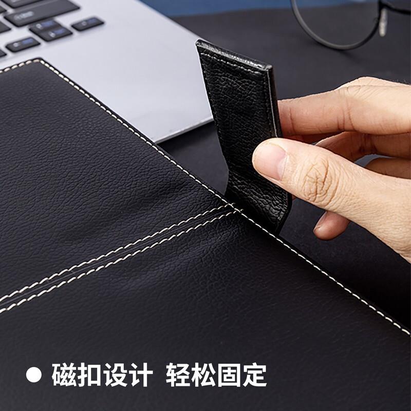 得力 deli 22232 皮面本套装 25K 120张 黑色 1个记事本和 1支笔/套 计价单位:套