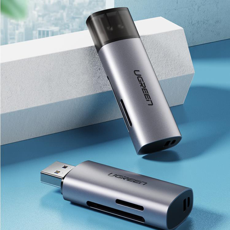 绿联 UGREEN 60723 USB3.0高速读卡器 多功能SD/TF二合一读卡器  计价单位:个