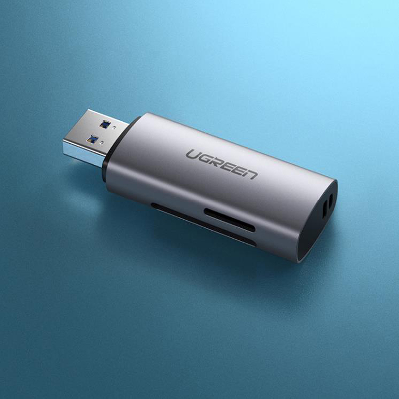 绿联 UGREEN 60723 USB3.0高速读卡器 多功能SD/TF二合一读卡器  计价单位:个
