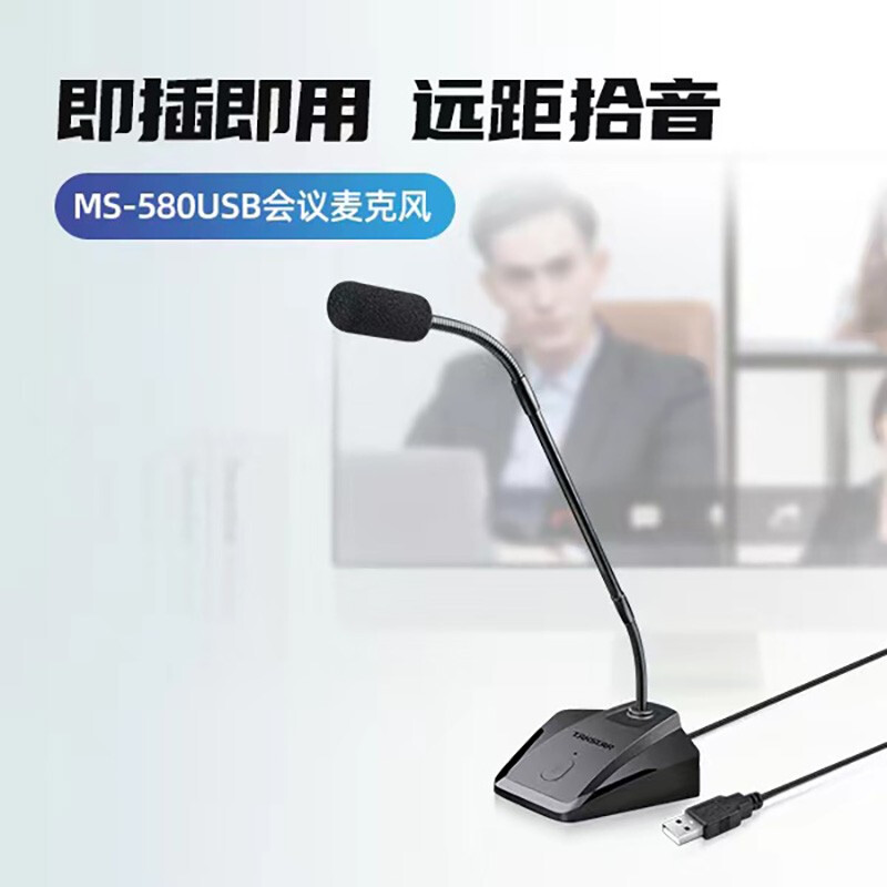 得胜 TAKSTAR MS-580USB 电脑麦克风 USB接口 黑色 计价单位: 个