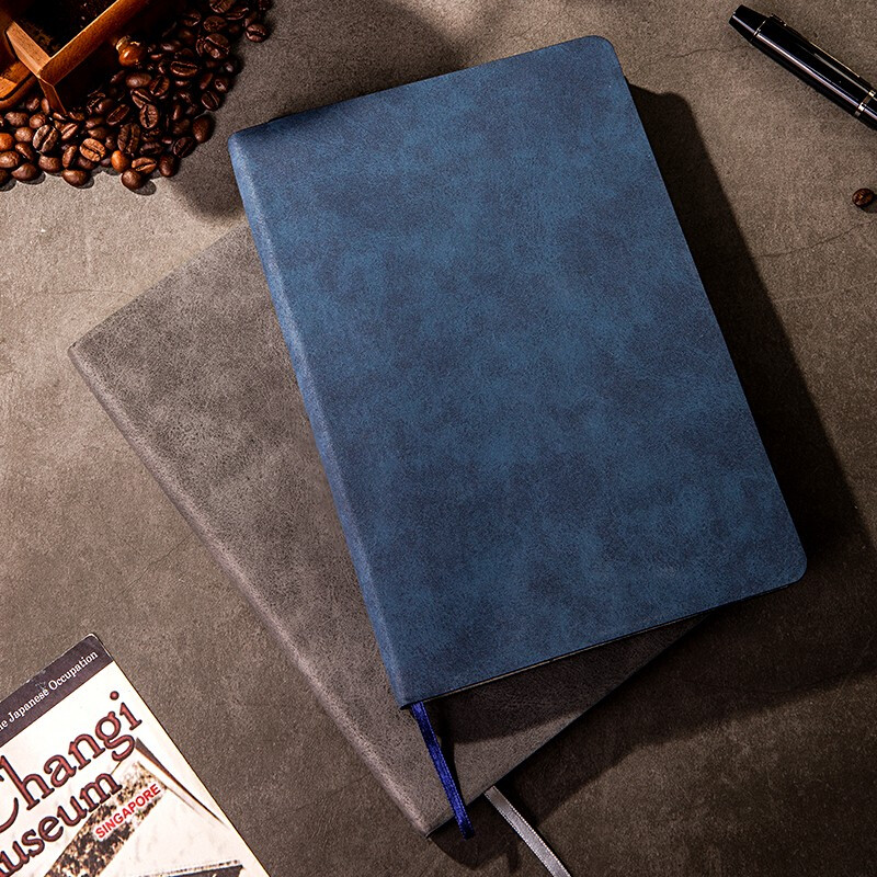 得力 deli 3340 羊巴皮记事本 A5 120张 蓝色 计价单位:本