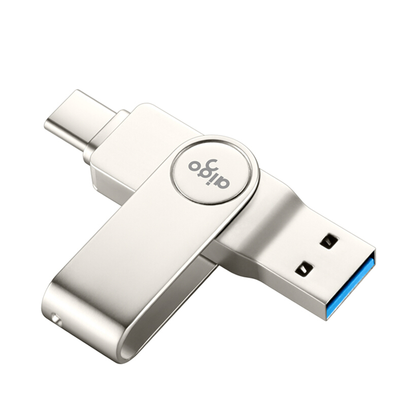 爱国者 aigo U356 U盘 炫酷高速款 64G Type-C USB3.2 银色 计价单位:个